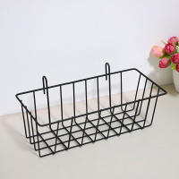 Cesta De Almacenamiento Decorativa De Metal Estante Colgante De Flor De Hierro Para Decoración De Pared Marco Montado Rack De Malla Para El Hogar - details 3