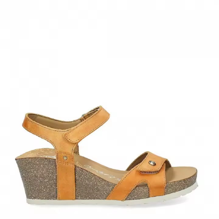 PANAMA JACK JULIA BASICS B11 SANDALIA DE PIEL CON FORRO INTERIOR DE PIEL COLOR VINTAGE. - 1