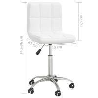 vidaXL Silla de oficina giratoria de cuero sintético blanco - details 7