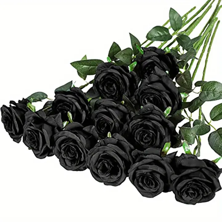 12pcs Arreglo De Rosas Artificiales Realistas Para Bodas Cumpleaños Y Más Decoración Floral Para El Hogar Y Arreglo De Flores - 1