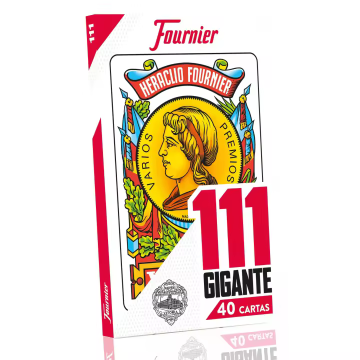 Baraja de cartas GIGANTE Forunier Nº 111. 4X mas grande que la original. 40 Cartas. Especial personal mayores y problemas de visión. Ideal para trucos de mágia. - 1