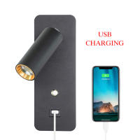 Lámpara De Pared LED Para Interiores 7W Con Carga USB Luz De Pared Moderna Nórdica Para Dormitorio Y Sala De Estar Interruptor Incluido - details 0