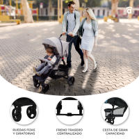 Asalvo Silla de paseo para Bebé Cádiz Candy - Carrito de bebé resistente, con chasis de acero y barra frontal extraíble - details 0