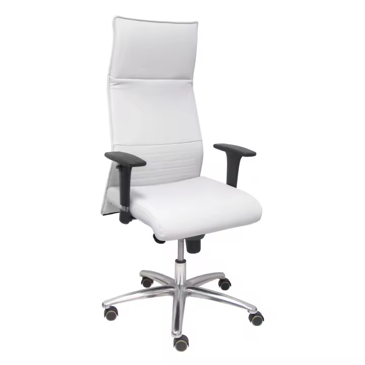 Piqueras Y Crespo Sillón de Dirección Ergonómico y Crespo con Mecanismo Sincro y Regulable en Altura en Similpiel Gris Claro - 1