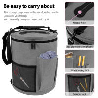 Bolsa De Almacenamiento Para Tejer Y Crochet De Gran Capacidad Portátil Con Bolsillo Para Agujas Y Gancho Organizador De Herramientas De Bordado Y Costura - details 2