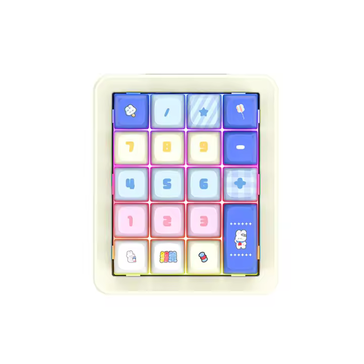 Teclado Numérico Mecánico Con Retroiluminación RGB Mini Numpad Portátil Teclas Numerales 19 Teclas Gaming Cableado Hot-Swap Switch - 1