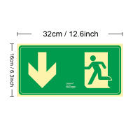 Señal De Salida En PVC 320x160mm Luz Propia En La Oscuridad Signo De Seguridad Para Incendios Retroiluminado E11135 - details 4