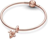 Pandora Moments - Colgantes y colgantes chapados en oro Rosa de Quilates, Viene con Caja de giunto original. - details 1