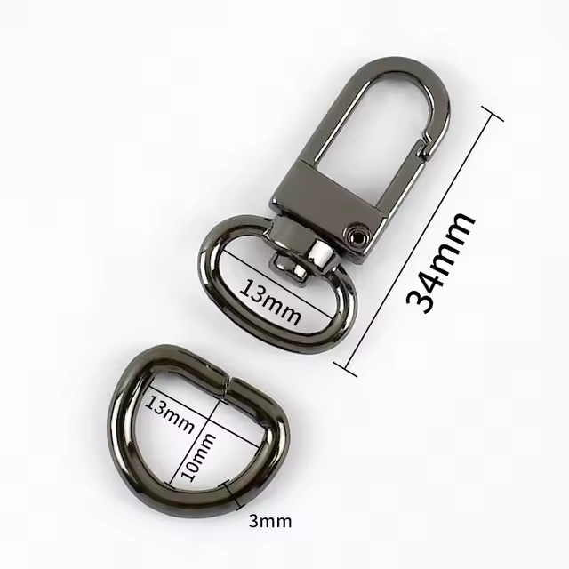 10 Juegos De Hebillas Giratorias De Langosta Metálica + Hebillas En Forma De D 13 MM Bolsas Con Hebillas De Correa, Hebillas De - 1