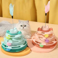 Juguetes Para Gatos Autoentretenimiento Palos De Entretenimiento Plásticos Disco Volador Herramientas Divertidas Para Gatos Y Gatitos - details 0