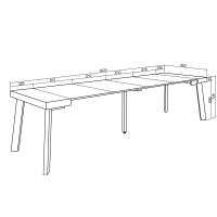 Skraut Home - Mesa Consola Extensible - Mesa Auxiliar - Tapa - 58/302x90x73cm - Práctica y Versátil - Estilo Moderno - Fácil Montaje - details 2