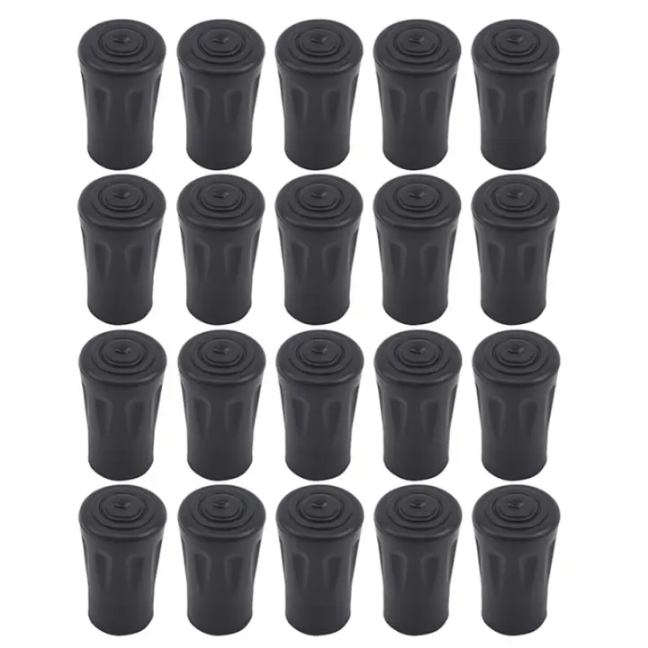 20 Piezas De Protetor De Punta De Madera Para Bastón De Caminata Y Escalada Alpinismo Accesorios De Camping Material De Goma - 1