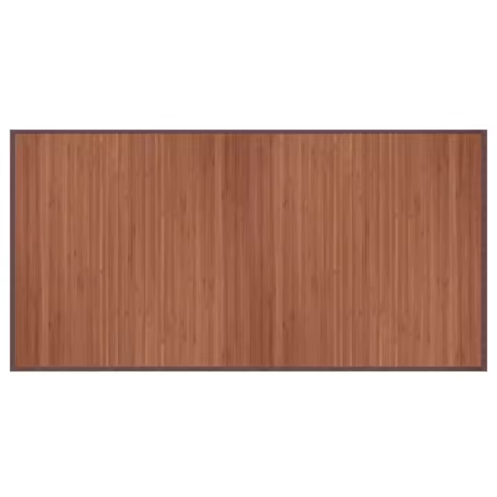vidaXL Alfombra rectangular bambú 100x200 cm Color Negro,  Natural,  Marrón y mas Alfombras de área  Alfombra de Piso para Sala de Estar Dormitorio Habitación Salón - 1
