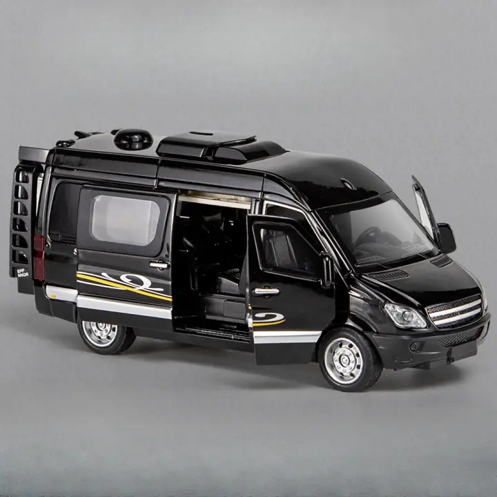 Modelo De Coche De Negocios RV En Escala 1/32 Con Sonido Luz Y Función Retroceso Juguete De Colección Duradero Para Niños Y Adultos - 1