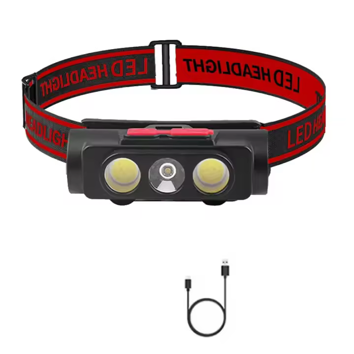 Linterna Frontal Portátil MINI Tipo-C USB Con LED Blanco Rojo 18650 Para Caza Pesca 6 Modos Linterna Frontal De Buceo - 1