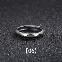 Anillo Abierto Ajustable De Cobre Vintage Geométrico En Color Plata Para Hombres Y Mujeres Anillo De Enunciado Unisex - details 6