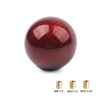 Pomo De Cambio De Marchas Universal De Fibra De Carbono Forma De Bola Acrílico Transparente Para Coche Accesorios De Automóvil - details 2