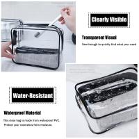 Neceser homologado, 3 neceseres transparentes, almacenamiento para natación en la playa, neceser de viaje para mujer - details 3