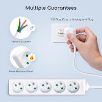 Aigostar Regleta alargador de 5 enchufes 16A 2P + E con cable de 3/5 metros e. Color Blanco - details 4