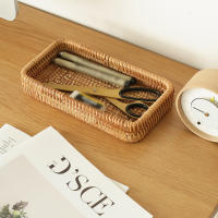 Cesta De Almacenamiento Tejida a Mano En Rotura Para Picnic Almohadilla De Pan Y Comida Caja De Frutas Y Pasteles Decoración De Escritorio En Casa Material De Bambú Ecológico - details 6