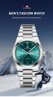 Reloj De Hombre De Lujo 2024 Nueva Colección 40mm Dial Azul Dorado Moda Correa De Acero Inoxidable Luz Nocturna Calendario Dual Reloj De Cuarzo - details 0