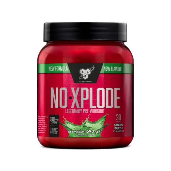 BSN NO-XPLODE Legendary Pre-workout, Sabor Grenn Burst , 390 Gramos - 1