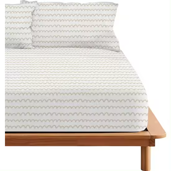 BL BELUM  Bajera Vitoria Beig 100% algodón , bajera 175 hilos - Bajera Extrasuave, confortable y 100% MADE IN SPAIN - 1
