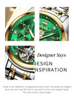 Reloj De Pulsera Hombre OLEVS Automático Mecánico Tourbillon Luminoso Impermeable Con Correa De Acero Inoxidable Estilo Negocios - details 1