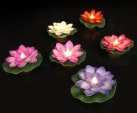 Lámpara De Noche LED Multicolor Loto Sensor 10CM 6PCS Flor Flotante Para Jardín Y Acuario Decoración Festiva Luz De Loto - details 13