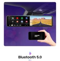 Junsun 11.26”  Cámara de salpicadero DVR de coche con CarPlay y Android Auto inalámbrico, pantalla dual espejo retrovisor de FHD 1080P grabadora de video en streaming - details 5