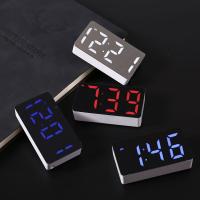 Reloj De Alarma Digital LED Espejo Pequeño Para Decoración De Habitación Moderno Con Luz Trasera Tablero De Control De Tiempo Accesorio Para Escritorio - details 3