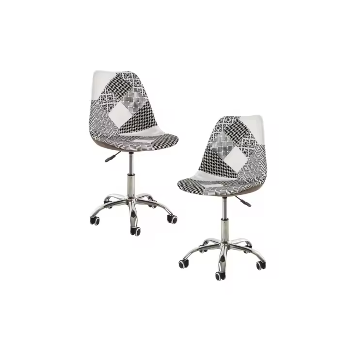 Pack 2 Sillas Neo Patchwork - Patchwork blanco y negro - 1