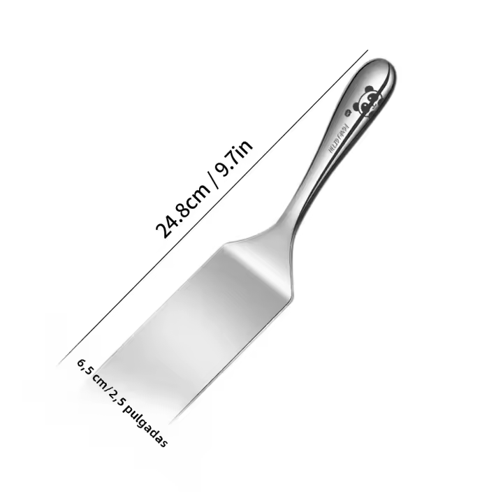 WORTHBUY Palillo Para Freír Carne De Acero Inoxidable 304 Cabeza Cuadrada Engrosada Espátula Para Cocinar Tortitas Herramienta Para Barbacoa Y Cocina - 1