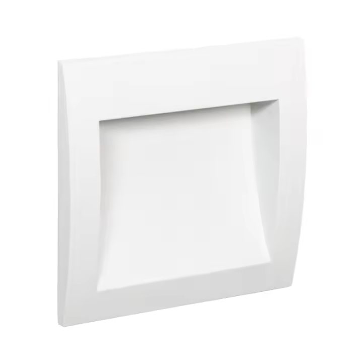 Ledkia Baliza Exterior LED 4W Empotrable Pared Cuadrado Blanco Natt 2700K Blanco Cálido - 1