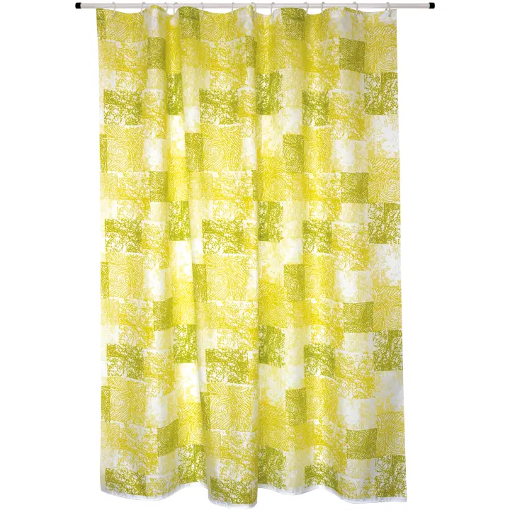 MSV Cortina de Baño Poliéster 180x200cm Java Cadix Verde - Toque de Color - 1