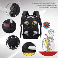 Mochipa para Ordenador Portátil Impermeable Antirrobo Unisex 15,6 Pulgadas, Gran Capacidad with Puerto USB para Estudio, Viajes, Trabajo, Ocio or Actividades at Aire Libre Negro - details 2