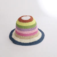 Nueva Gorra De Pescador De Playa Popular Para Mujer Hecha De Paja Artesanal Arco Iris Primavera Uso Al Aire Libre Regalo Para Dama - details 6