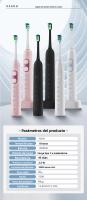 Cepillo De Dientes Eléctrico Sarmocare Con 6 Cabezas Intercambiables IPX7 Impermeable Para Adultos Bricles De Dureza Media - details 5