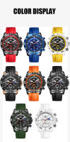 Reloj Militar De Cuarzo Para Hombre ONOLA Resistente Al Agua Con Cinta Fluorescente Multi Funcional Y Banda De Silicona De Alta Calidad - details 6