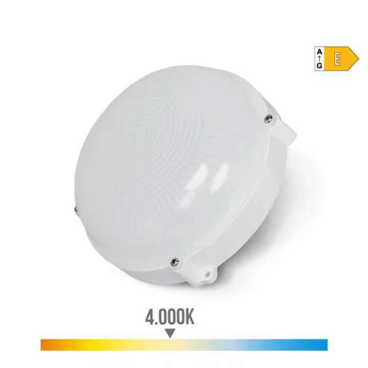 EDM Aplique LED Circular 12W IP65 Luz Día Ø18,8x7,5cm - EDM - 34724 Aplique led redondo Iluminación Interior Apliques Led - 1