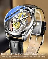 Reloj De Lujo Para Hombre Marca JBAILI Cuarzo Doble Cara Hueco Resistente Al Agua Estilo Business Pulsera De Acero Inoxidable Movimiento Automático - details 4