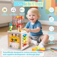Cubo de Actividades 10 en 1 Para Niños de 1 A 3 años - Centro de Actividades with Laberinto-Juegos Educativos Montessori;Regalos de cumpleaños para niños y niños - details 2