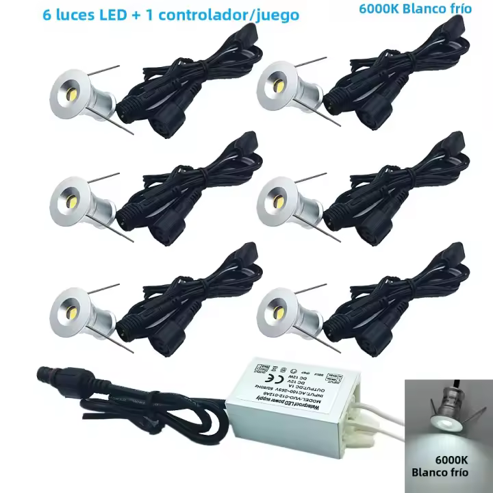 Lámpara De Pasillo Exterior 1W Mini LED Recubierta De Aluminio Impermeable Para Jardín Camino Escalera Paisaje 12V 220V - 1