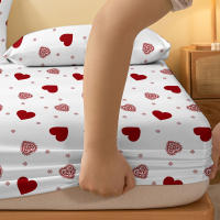 Sábana Individual Con Patrón De Amor Verdadero En Blanco Cubierta De Cama Con Estampado Para Dormitorio 1 Pieza Poliéster 100% Excluye Fundas De Almohada - details 4