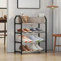 Estante De Zapatos Simple De 4 Niveles Artesanía Trapecio Organizador De Zapatos Para El Hogar Portátil Ahorrador De Espacio Para Sala De Estar - details 2