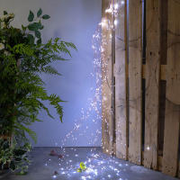 Luces LED De 100 Leds Para Jardín Guirnalda De 2m Con Cinco Ramas Decoración De Navidad Para Casa Y Exterior Luz De Cascada Para Bodas Y Habitaciones - details 8