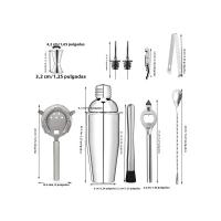 Juego De Barra De Coctelería De Acero Inoxidable Kit De Bartender Con Mezclador De Vino Martini Boston Para Fiesta Bar Tools - details 5