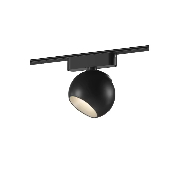 Ledkia Foco Carril LED Magnético 25mm SuperSlim Cóncavo 12W 48V Negro Ø100 mm 2700K Blanco Cálido - 1