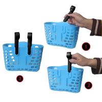 Cesta De Almacenamiento Para Bicicleta Infantil Organizador De Manillar Para Ciclismo Con Gancho Para Patineta Material Plástico - details 4