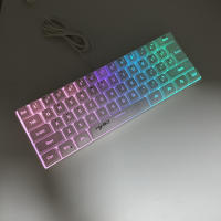 Teclado Membránico Compacto HXSJ L500 60% 3 Modos RGB Retroiluminado ABS Recargable 2000mA Con Tipo-c Para Juego Y Oficina - details 8